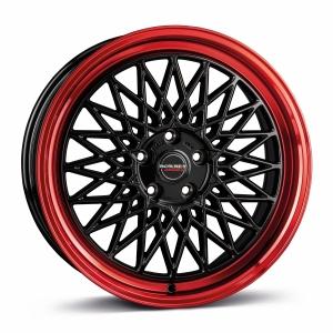 BORBET B Black Rim Red