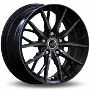 INFINY Spike Bright Black Machined Face Black Lip 8x18 5/100 ET42 B73.1 - Aluminiumfälgar