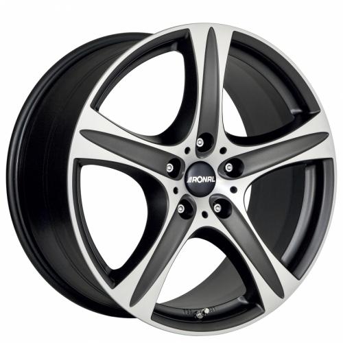 Ronal R55 Matt Black Polished
